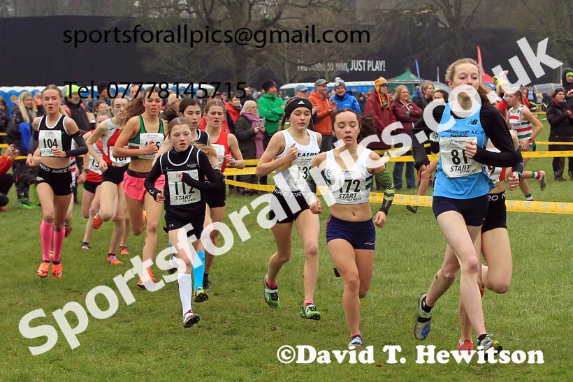 Girls Under-15s 2023 Northern Cross Country Champs., Witton Park, Blackburn. Photo: David T. Hewitson/Sports for All Pics